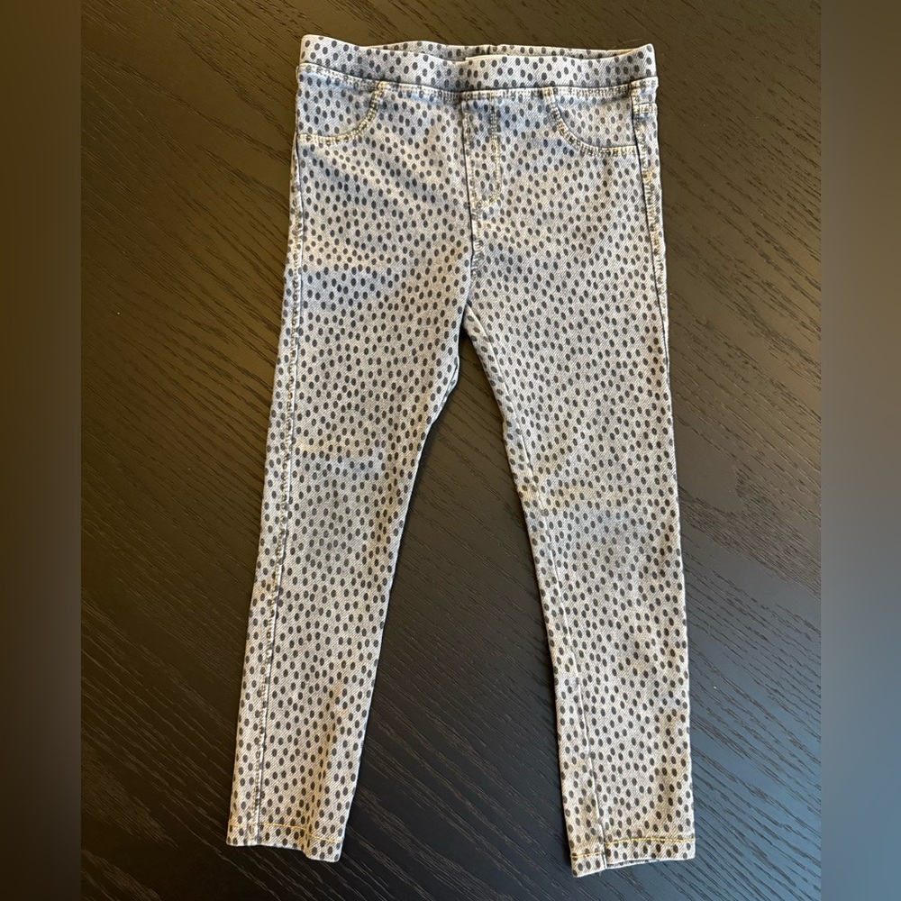 Zara Gray Polka Dot Jeggings (size 3-4)
